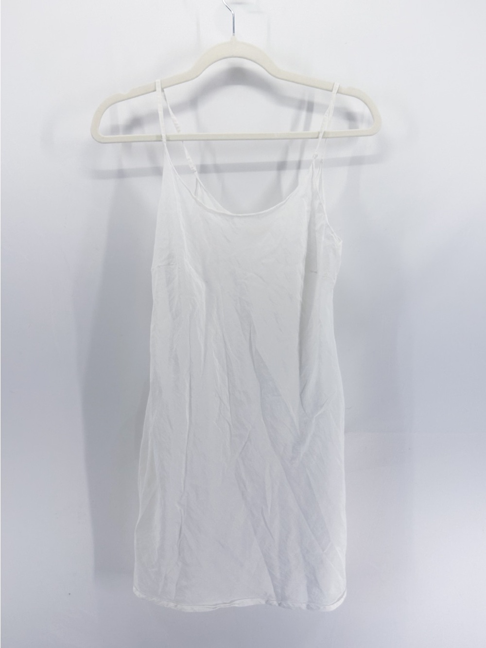 CP Shades Faye White Sheer Cotton Silk Slip Mini Dress